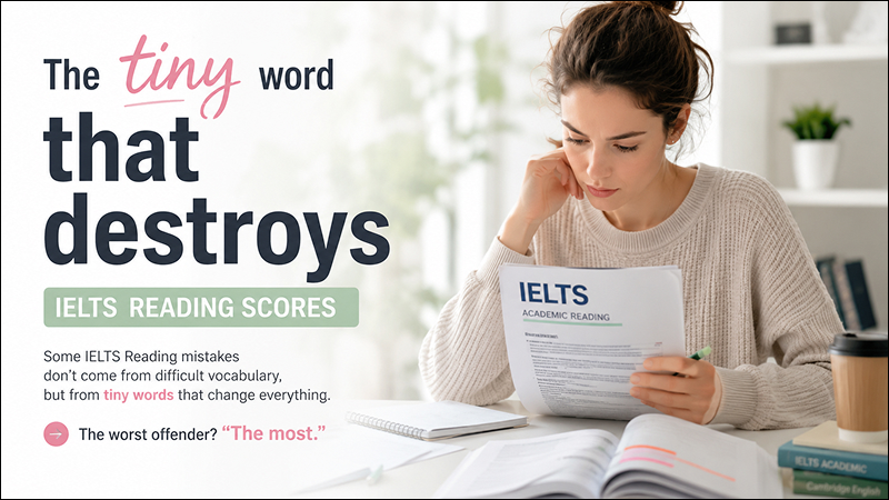 The tiny word that destroys IELTS reading scores - article cover
